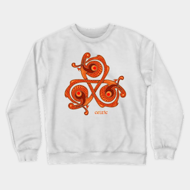 Ancient Breton triskelion Crewneck Sweatshirt by Artist Natalja Cernecka